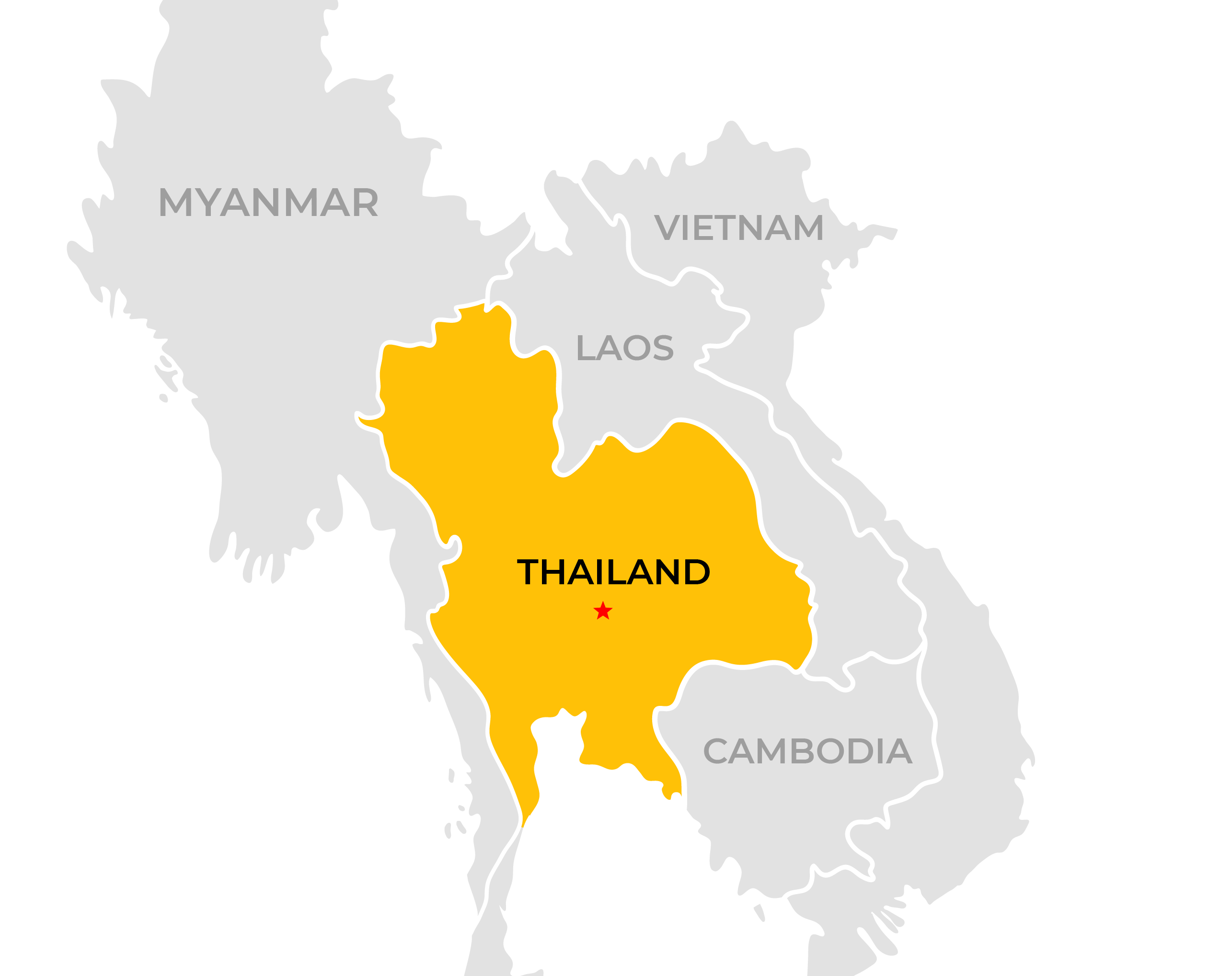 Thailand travel map